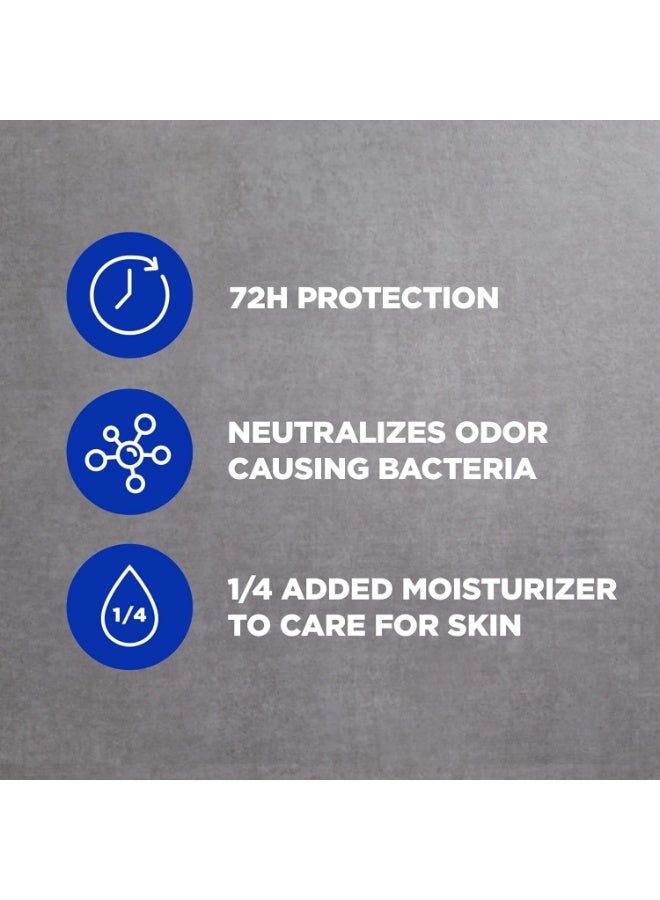 دوف مزيل عرق رجالي ستك ميدنايت كلاسيكو حماية من الروائح 72 ساعة خالي من الألومنيوم مع زيوت أساسية وربع كريم مرطب – 85 جم - Image 4